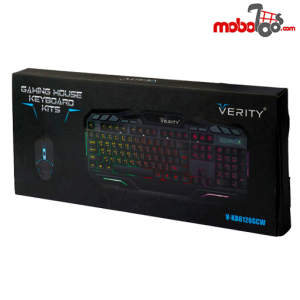 کیبورد و ماوس گیمینگ وریتی مدل V-KB6121GCW نورپردازی LED RGB