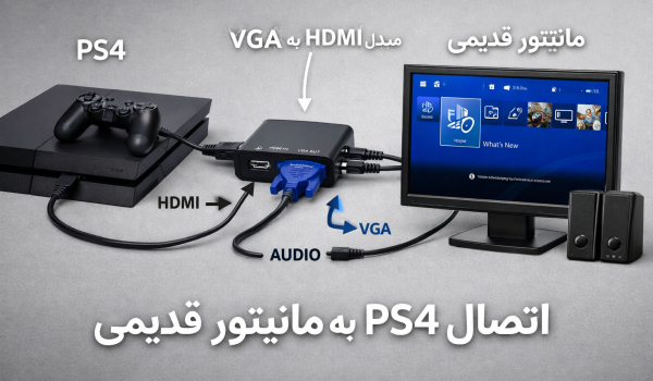 اتصال PS4 به مانیتور قدیمی