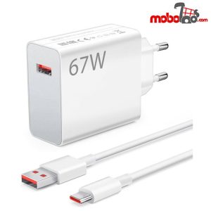 شارژر دیواری اورجینال 67 وات شیائومی به همراه کابل USB-C