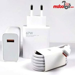 شارژر دیواری اورجینال 67 وات شیائومی به همراه کابل USB-C