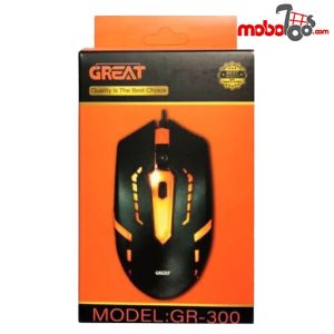 ماوس با سیم گریت مخصوص بازی مدل gr-300